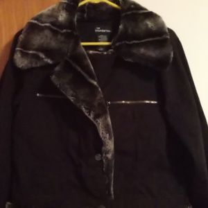 Black Jean Jacket w/ Faux Fur